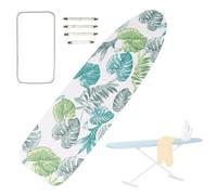 BTYQKZVPM Copriasse da stiro imbottito resistente, Copriasse da stiro a 3 strati con bordo elastico e 4 chiusure 120x42 cm 47x16,5 pollici(E)