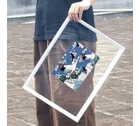 BTYQKZVPM Cornice per Foto Decorazioni per la casa e Le pare Cornice Decorativa Galleggiante in Vetro Acrilico bifacciale(White,7 Inches)