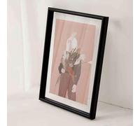 BTYQKZVPM Cornice per Foto Decorazioni per la casa e Le pare Cornice Galleggiante in Legno A4 con Doppio Vetro for Foto bifacciali(Black,Square 7-inch)