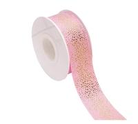 BTYQKZVPM Decorazioni per Torte Arcobaleno, Nastro Grosgrain Stampato con Fiori Multicolore 38 mm x 10-50 Iarde(Pink,38mm 10yards)