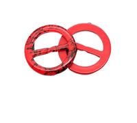 BTYQKZVPM Fibbie con Clip in Resina, Confezione da 10 Fermagli Rotondi in Resina for Magliette e Sciarpe Multicolore 25 mm 30(Chinese Style Red,30mm 10pcs)