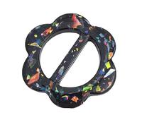 BTYQKZVPM Fibbie con Clip in Resina, Confezione da 10 Fibbie in Resina a Forma di Fiore for Sciarpe e Magliette Donna, Multicolore, 25 mm 30(4,Inner 30mm 10pcs)