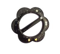 BTYQKZVPM Fibbie con Clip in Resina, Confezione da 10 Fibbie in Resina a Forma di Fiore for Sciarpe e Magliette Donna, Multicolore, 25 mm 30(2,Inner 25mm 10pcs)