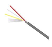 BTYQKZVPM Filo di Rame stagnato in PVC, Cavo Audio schermato UL2547 da 2-8 Core, 10 m, 30, 28, 26, 24, 22, 20, connettore di Estensione Grigio AWG 18(30 AWG x 10 Meters 3Cores)