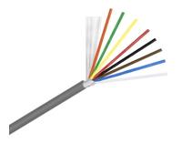 BTYQKZVPM Filo di Rame stagnato in PVC, Cavo Audio schermato UL2547 da 2-8 Core, 10 m, 30, 28, 26, 24, 22, 20, connettore di Estensione Grigio AWG 18(28 AWG x 10 Meters 8Cores)