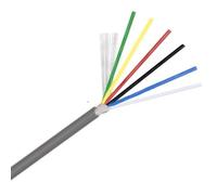 BTYQKZVPM Filo di Rame stagnato in PVC, Cavo Audio schermato UL2547 da 2-8 Core, 10 m, 30, 28, 26, 24, 22, 20, connettore di Estensione Grigio AWG 18(20 AWG x 10 Meters 6Cores)