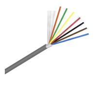 BTYQKZVPM Filo di Rame stagnato in PVC, Cavo Audio schermato UL2547 da 2-8 Core, 10 m, 30, 28, 26, 24, 22, 20, connettore di Estensione Grigio AWG 18(18 AWG x 10 Meters 7Cores)
