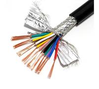 BTYQKZVPM Filo di Rame stagnato in PVC, Cavo di Segnale di Controllo 2M Cavo in PVC a 2-24 conduttori 22AWG 0,3 0,5 0,75 mm Connettore di Estensione del Filo schermato(5 Core)