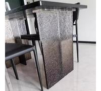 BTYQKZVPM gambe per mobili, piedini a forma di panetto, Gambe for tavolo in acrilico sfumato, colore nero ghiaccio screpolato, diverse misure(40x70cm)