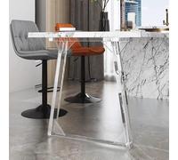 BTYQKZVPM gambe per mobili, piedini a forma di panetto, Gambe for tavolo in acrilico trapezoidali trasparenti 40x72cm 50x72cm 60x72cm(40x72cm)