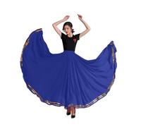 BTYQKZVPM Gonne Ampie Costume da Danza del Ventre, ChiffonChiffon 720 Gradi Valzer Danza Moderna Gonna Lunga Palco di Pratica(Color 4,L)