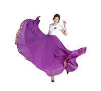 BTYQKZVPM Gonne Ampie Costume da Danza del Ventre, ChiffonChiffon 720 Gradi Valzer Danza Moderna Gonna Lunga Palco di Pratica(Color 5,S)