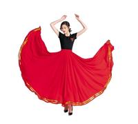 BTYQKZVPM Gonne Ampie Costume da Danza del Ventre, ChiffonChiffon 720 Gradi Valzer Danza Moderna Gonna Lunga Palco di Pratica(Color 6,XL)