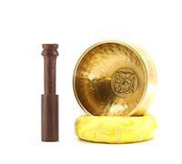 BTYQKZVPM Il canto tibetano, Il suono, Ciotola tibetana da 8 cm, martellata a mano, set di chakra, tappetino adesivo in legno for la meditazione