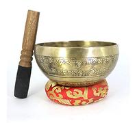 BTYQKZVPM Il canto tibetano, Il suono, Scritture intagliate a mano Il Buddha del Fiore della Vita Yoga for alleviare lo stress e la ciotola sonora(13cm)