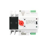 BTYQKZVPM Interruttore Inverter Solare, Interruttore Scatola Interruttore di trasferimento Automatico a Doppia Alimentazione 2P 63A 100A 125A 110V/230V Automatico/Manuale Montato su Guida(100a,230V)