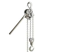 BTYQKZVPM paranco a Catena con Leva Manuale, Paranco a cricchetto in Lega di Alluminio con Catena G80 e Gancio 0,75-6T 1,5-5m(1.5t 1.5m)