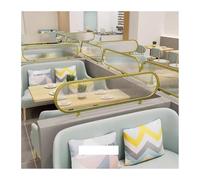 BTYQKZVPM Paravento per Sala da Pranzo, Divisorio da scrivania for Zona Pranzo in Vetro Rigato Oro 30x50-120 cm