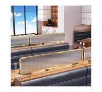 BTYQKZVPM Paravento per Sala da Pranzo, Divisorio divisorio for Desktop in Vetro Opaco a Strisce for Recinzione Bassa for Ristorante, Oro 30x(50-120) cm