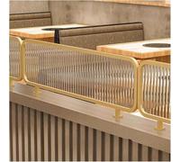 BTYQKZVPM Paravento per Sala da Pranzo, Divisorio for scrivania for Zone Pranzo,Vetro a Strisce,Oro,30x(50-150) cm