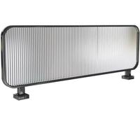 BTYQKZVPM Paravento per Sala da Pranzo, Schermo divisorio Basso for Desktop con Struttura in Ferro e Vetro a Strisce, 30/50x50-120 cm