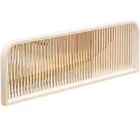 BTYQKZVPM Paravento per Sala da Pranzo, Schermo divisorio for Ristorante da Tavolo con Struttura in Ferro e Vetro Opaco a Strisce, Bianco, 30 x (50-150) cm