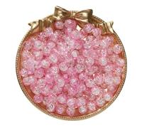 BTYQKZVPM Perline di Perle finte Tinte, Perline distanziatrici in Vetro craquelé da 8 mm Multicolore, 50/100 Pezzi, for la creazione di Gioielli Fai Te(Pink,50pcs)