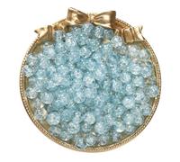 BTYQKZVPM Perline di Perle finte Tinte, Perline distanziatrici in Vetro craquelé da 8 mm Multicolore, 50/100 Pezzi, for la creazione di Gioielli Fai Te(Light Blue,50pcs)