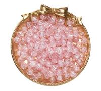 BTYQKZVPM Perline di Perle finte Tinte, Perline distanziatrici in Vetro craquelé da 8 mm Multicolore, 50/100 Pezzi, for la creazione di Gioielli Fai Te(Light Pink,100pcs)