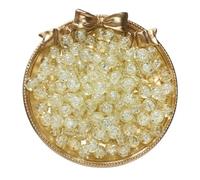 BTYQKZVPM Perline di Perle finte Tinte, Perline distanziatrici in Vetro craquelé da 8 mm Multicolore, 50/100 Pezzi, for la creazione di Gioielli Fai Te(Yellow,100pcs)