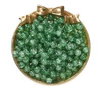 BTYQKZVPM Perline di Perle finte Tinte, Perline distanziatrici in Vetro craquelé da 8 mm Multicolore, 50/100 Pezzi, for la creazione di Gioielli Fai Te(Dark Green,100pcs)