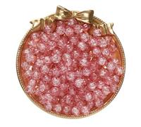 BTYQKZVPM Perline di Perle finte Tinte, Perline distanziatrici in Vetro craquelé da 8 mm Multicolore, 50/100 Pezzi, for la creazione di Gioielli Fai Te(Light Red,100pcs)