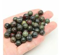 BTYQKZVPM Perline di Perle finte Tinte, Perline Rotonde sfuse in Pietra Naturale di Lava vulcanica Multicolore da 4-10 mm for la creazione Gioielli Fai Te(Dragon Blood Jasper,8mm-45-46pcs)