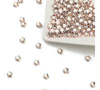 BTYQKZVPM Perline di Perle finte Tinte, Perline sciolte CCB a Forma di Stella Multicolore da 6 mm, 100-400 Pezzi for la creazione Gioielli Fai Te(Rose Gold,400pcs)