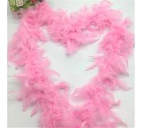 BTYQKZVPM Piume per Alberi di Natale, 40 g di Piume marabù Tacchino Boa Abito Scialle Sciarpa da Sposa Costume Finiture Multicolore 2 m(Pinrk)