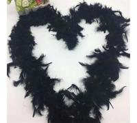 BTYQKZVPM Piume per Alberi di Natale, 40 g di Piume marabù Tacchino Boa Abito Scialle Sciarpa da Sposa Costume Finiture Multicolore 2 m(Black)