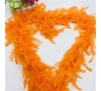 BTYQKZVPM Piume per Alberi di Natale, 40 g di Piume marabù Tacchino Boa Abito Scialle Sciarpa da Sposa Costume Finiture Multicolore 2 m(Orange)