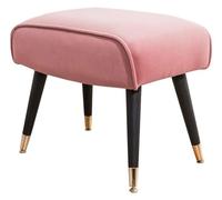 BTYQKZVPM Poggiapiedi ottomano in pelle, Multicolor Ottoman Footrest Stool With Legs Rectangle For Living Room Bedroom Vanity(Pink,Suede)