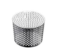 BTYQKZVPM Protezioni Rotonde per scarichi, Protezione for Scarico in Acciaio Inossidabile 304, Misure Multiple, Confezione da 1, for Bagno, Cucina, Pavimento(20cm Tube)