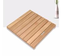 BTYQKZVPM Tappetino da Bagno in Legno, Tappetino da Bagno in Legno con doghe e Maniglia, Design in Cedro Rosso, Diverse Misure(30x30cm/12x12in)
