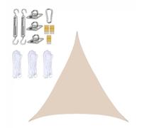 BTYQKZVPM Tenda da Giardino/terrazzo, Vela Parasole a Triangolo con Kit di Fissaggio Multicolore(Beige,3.6 * 3.6 * 3.6m)
