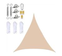 BTYQKZVPM Tenda da Giardino/terrazzo, Vela Parasole a Triangolo con Kit di Fissaggio Multicolore(Khaki,3 * 3 * 4.3 M)