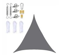BTYQKZVPM Tenda da Giardino/terrazzo, Vela Parasole a Triangolo con Kit di Fissaggio Multicolore(Light Gray,3.6 * 3.6 * 3.6m)