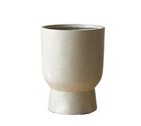 BTYQKZVPM Vaso in Ceramica, Vasi for Piante a Calice in Cemento Marrone e Beige M L(Beige,L)