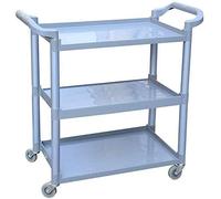 BTZHY Carrello Carrelli, Carrello con Ruote, Servizio di Pulizia in Plastica Multiuso A 3 Livelli, capacità di 50 kg, Carrello Medico Carrello Durevole per Ristorazione Hotel con Maniglia