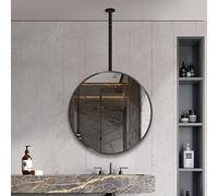 BTZHY Specchio da Bagno,Specchio Rotondo da Appendere a Soffitto 40cm 50cm 60cm 70cm Specchio Decorativo Semplice, Specchio da Trucco Galleggiante a Soffitto Specchi da Barba per Bagno Soggiorno