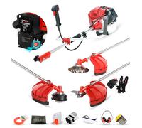 BU-KO 52cc benzina decespugliatore giardino multi-tool - Pulsante elettrico & Pull Cord Start | 3 in 1, erba e filo di acciaio | Heavy Duty, potente