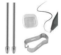 Buaak 2 punte S Pen in lega di titanio, compatibili con Samsung Serie Note10, Note20, Tab S6 S7 S8 S9 e nuova serie S22U S23U S24U, con clip e piccolo contenitore