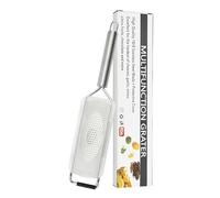 Buaak Grattugia in acciaio inox per formaggio e grattugia grattugia con contenitore, grattugia fine portatile per scorza di limone, parmigiano, aglio e verdure, include spazzola per la pulizia
