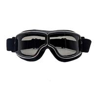 Buaak Occhiali da aviatore per moto e cross, occhiali da moto con lente nera Teatransparent - Occhiali da sole per motociclisti, crociera secondo Oneal Style, anti-appannamento